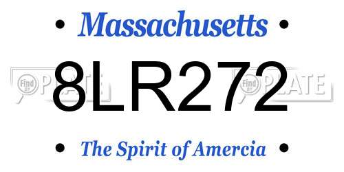 8LR272 Massachusetts License Plate