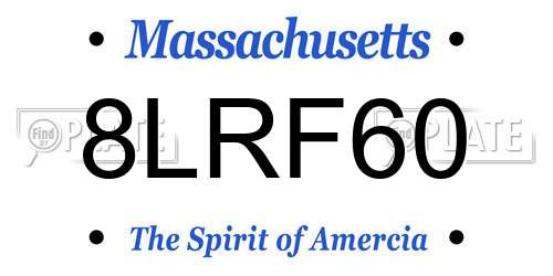 8LRF60 Massachusetts License Plate