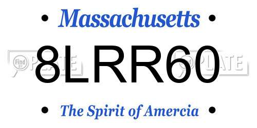 8LRR60 Massachusetts License Plate