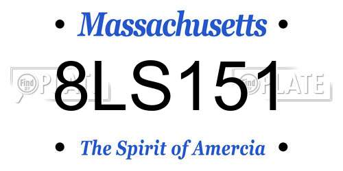 8LS151 Massachusetts License Plate