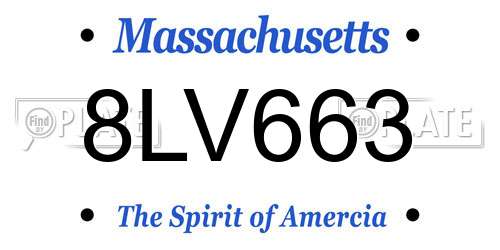 8LV663 Massachusetts License Plate