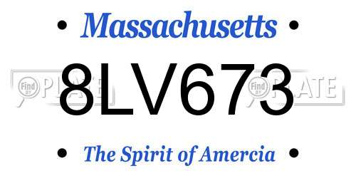 8LV673 Massachusetts License Plate