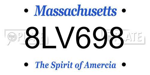 8LV698 Massachusetts License Plate
