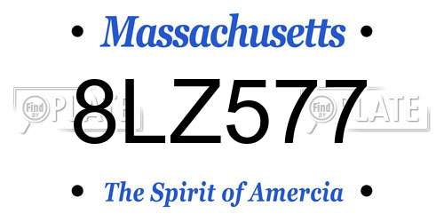 8LZ577 Massachusetts License Plate