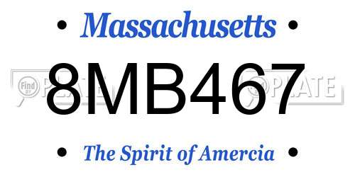 8MB467 Massachusetts License Plate