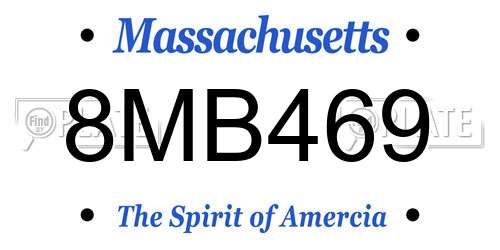 8MB469 Massachusetts License Plate