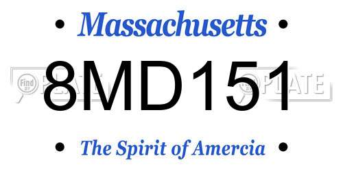 8MD151 Massachusetts License Plate