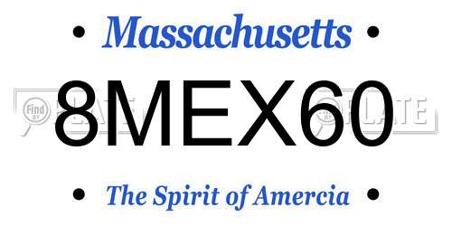 8MEX60 Massachusetts License Plate