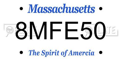 8MFE50 Massachusetts License Plate