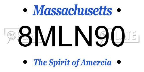 8MLN90 Massachusetts License Plate