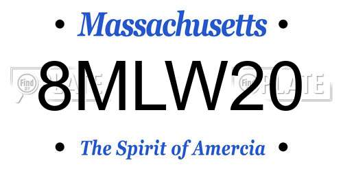 8MLW20 Massachusetts License Plate