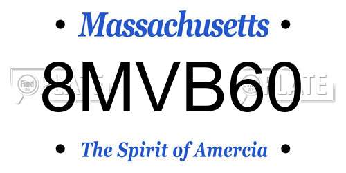 8MVB60 Massachusetts License Plate