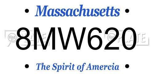 8MW620 Massachusetts License Plate