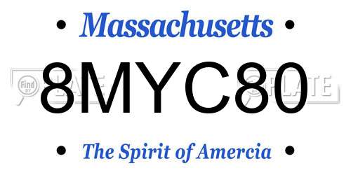 8MYC80 Massachusetts License Plate