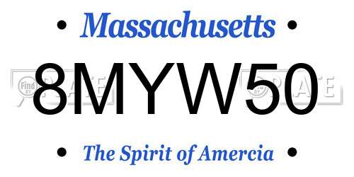 8MYW50 Massachusetts License Plate