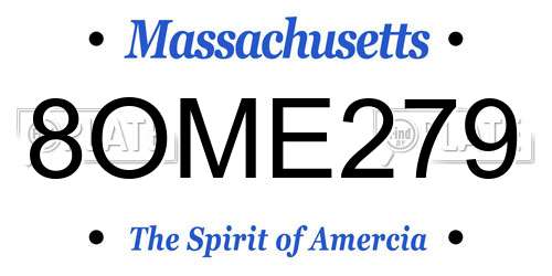 8OME279 Massachusetts License Plate