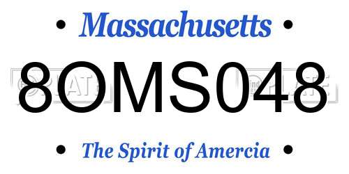 8OMS048 Massachusetts License Plate
