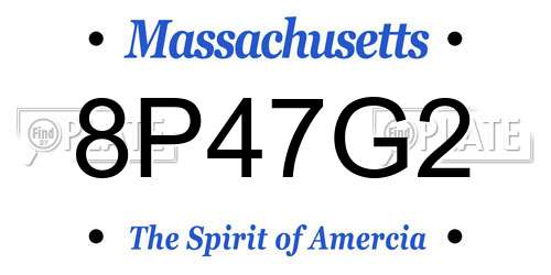 8P47G2 Massachusetts License Plate