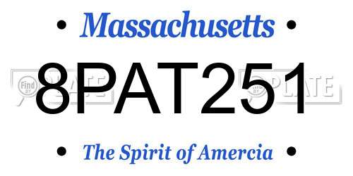 8PAT251 Massachusetts License Plate