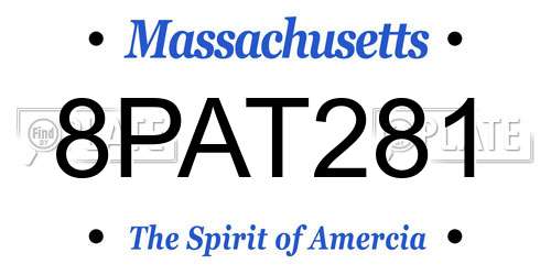 8PAT281 Massachusetts License Plate