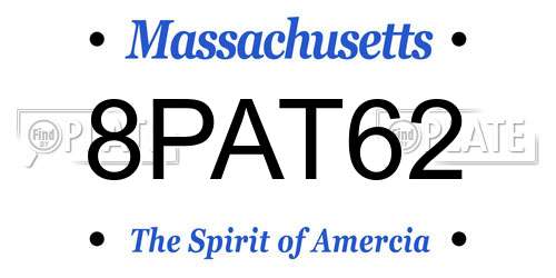 8PAT62 Massachusetts License Plate