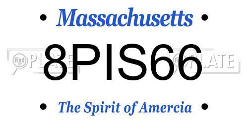 8PIS66 Massachusetts License Plate