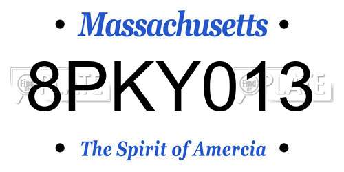8PKY013 Massachusetts License Plate