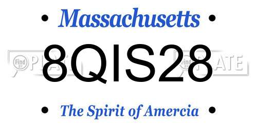 8QIS28 Massachusetts License Plate