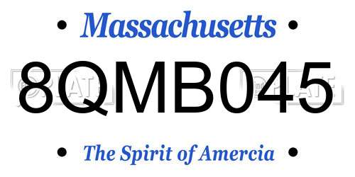 8QMB045 Massachusetts License Plate