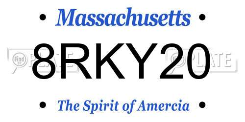8RKY20 Massachusetts License Plate