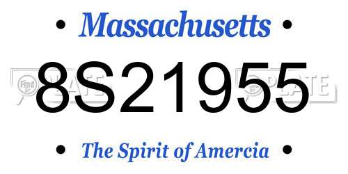 8S21955 Massachusetts License Plate