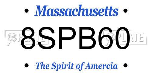 8SPB60 Massachusetts License Plate