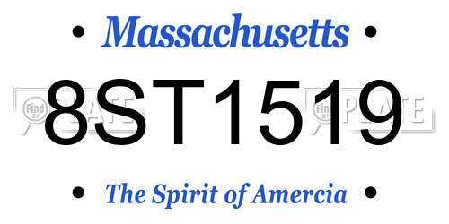 8ST1519 Massachusetts License Plate