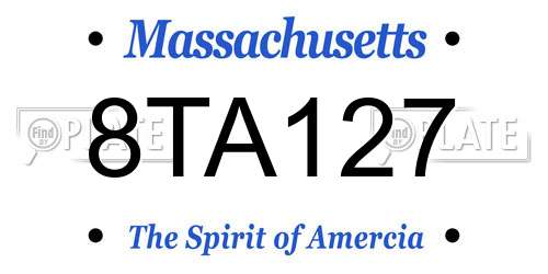 8TA127 Massachusetts License Plate