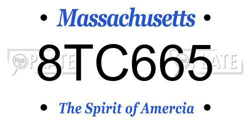 8TC665 Massachusetts License Plate