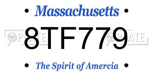 8TF779 Massachusetts License Plate