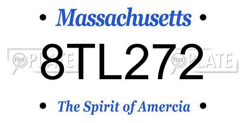 8TL272 Massachusetts License Plate