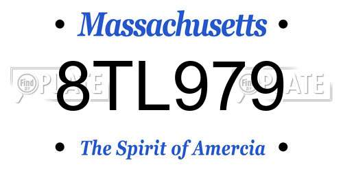 8TL979 Massachusetts License Plate