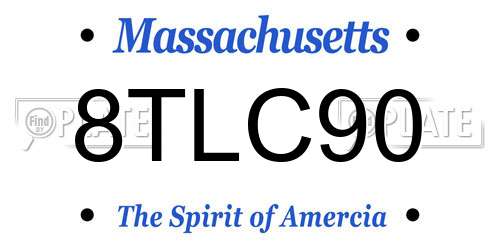 8TLC90 Massachusetts License Plate