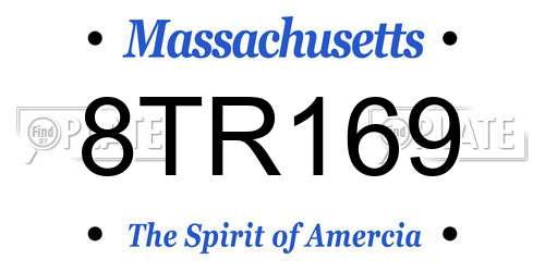 8TR169 Massachusetts License Plate