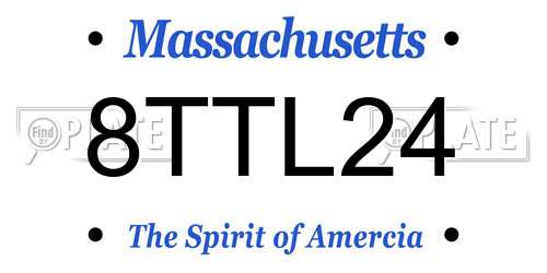 8TTL24 Massachusetts License Plate