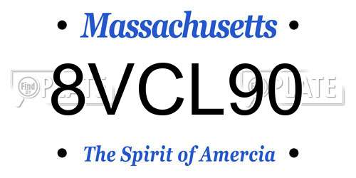 8VCL90 Massachusetts License Plate