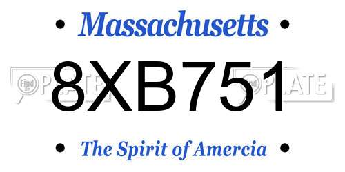 8XB751 Massachusetts License Plate