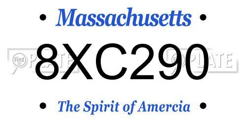 8XC290 Massachusetts License Plate