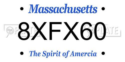 8XFX60 Massachusetts License Plate
