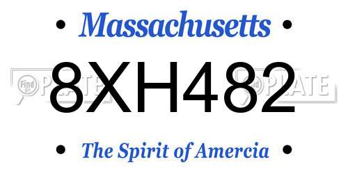 8XH482 Massachusetts License Plate