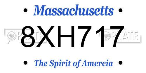 8XH717 Massachusetts License Plate
