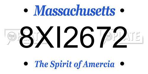 8XI2672 Massachusetts License Plate