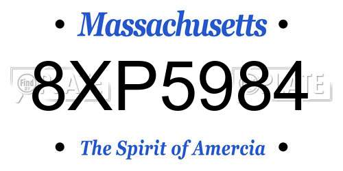 8XP5984 Massachusetts License Plate