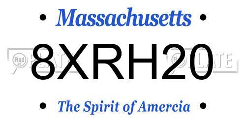 8XRH20 Massachusetts License Plate